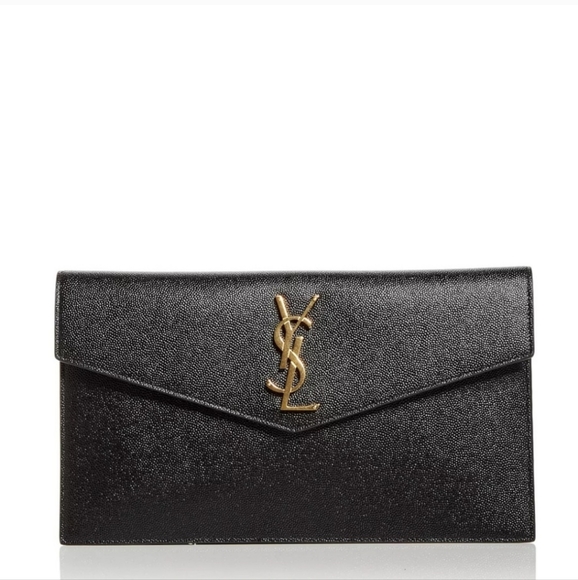 NEW!!! YSL Saint Laurent Uptown YSL Monogram Grain in Grained Pourde Nero Black - Picture 3 of 16